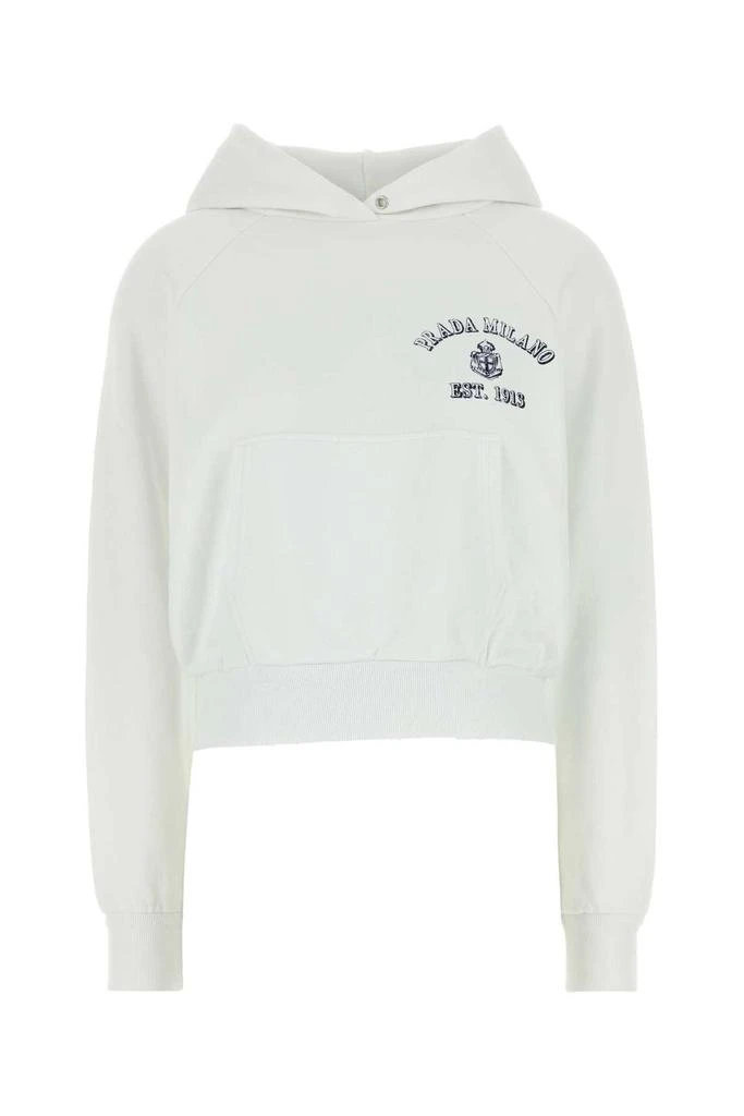 Prada Prada Logo-Printed Long-Sleeved Hoodie 1