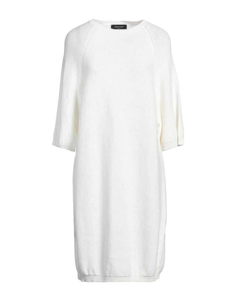 ワンピース FABIANA FILIPPI Woman Dress White ABD215F153D296 0142 Wool and silk dress with sequins, white for Women | Fabiana