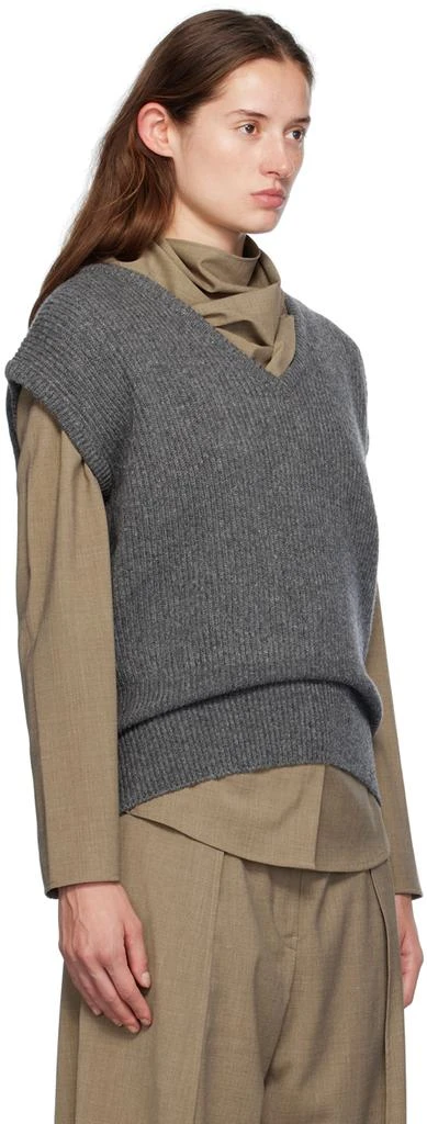 LE17SEPTEMBRE Gray V-Neck Vest 2
