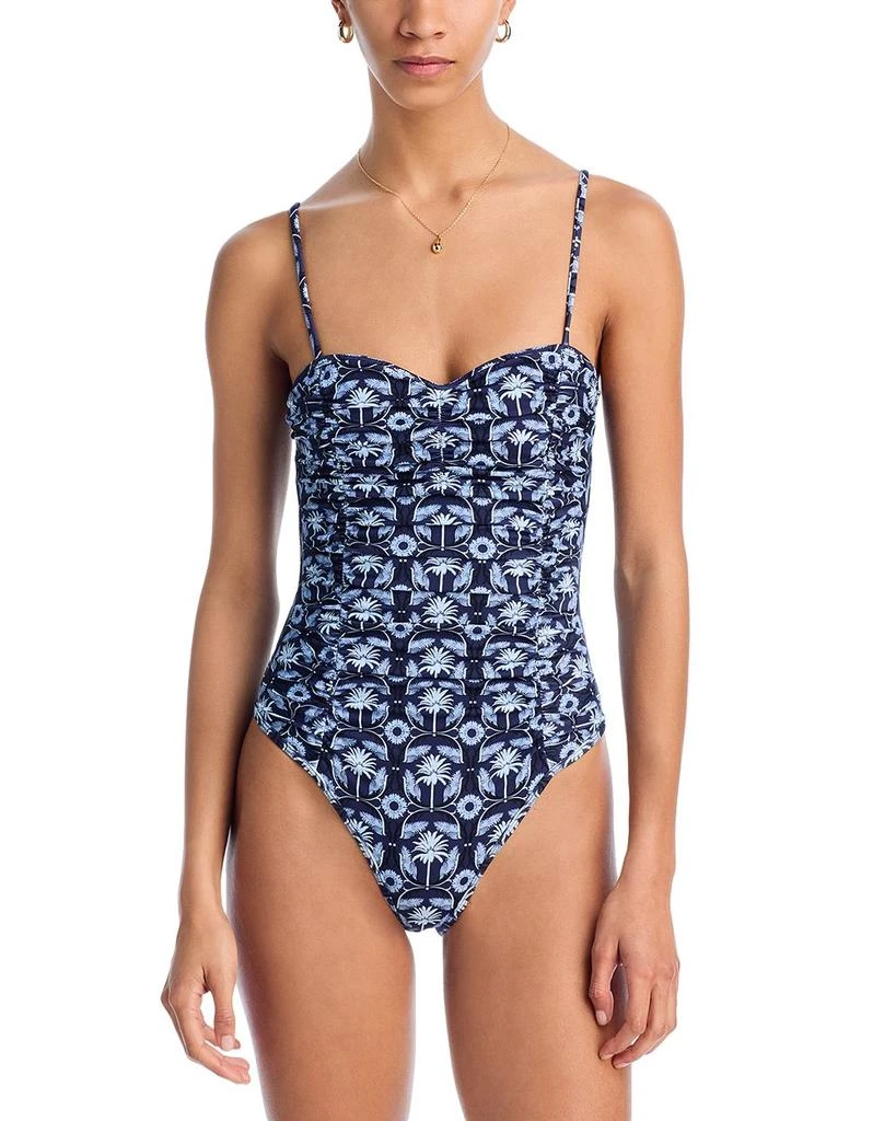 AQUA Ruched One Piece Swimsuit - Exclusive 1