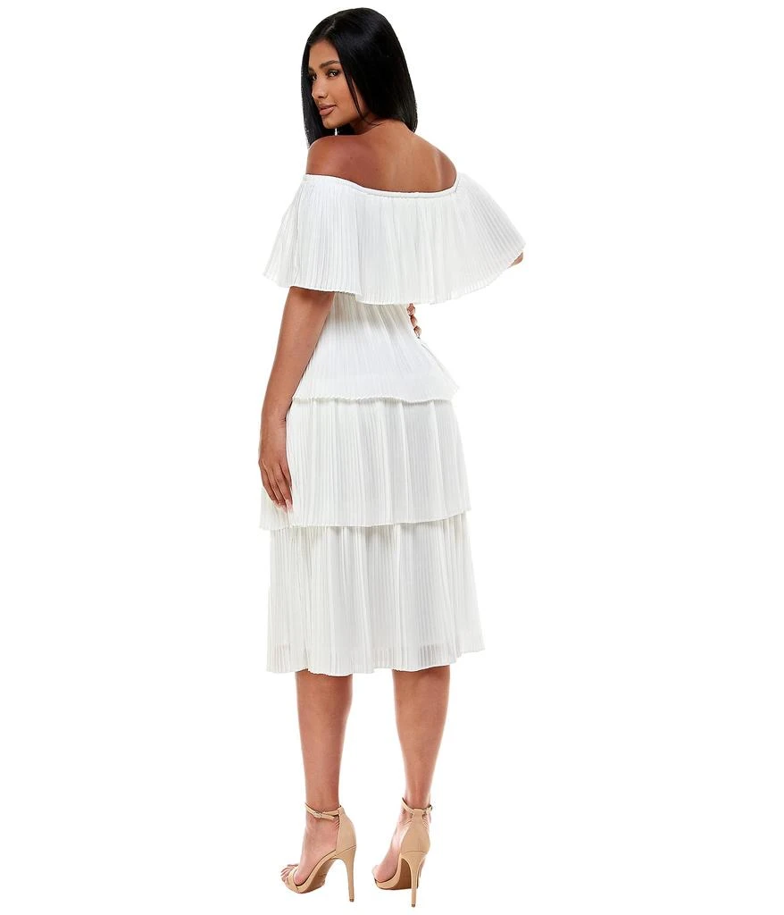 Bebe Off Shoulder Tiered Dress 4