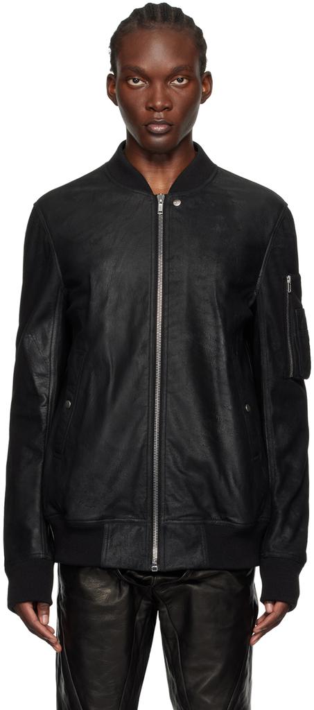 ジャケット・アウター rickowens Alice strobe leather JKT 24AW Rick Owens Black Alice Strobe Leather Jacket Rick Owens