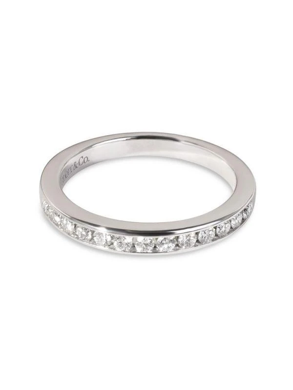 Tiffany & Co. Tiffany Co. Channel Set Half Circle Diamond Wedding Band, Platinum, 0.24 Ctw 1