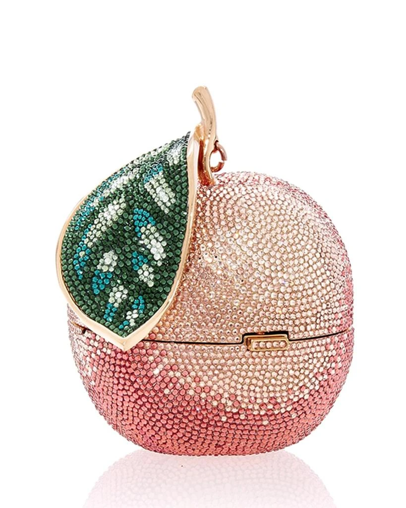 Judith Leiber Apple Peach Shimmery Clutch Bag 2