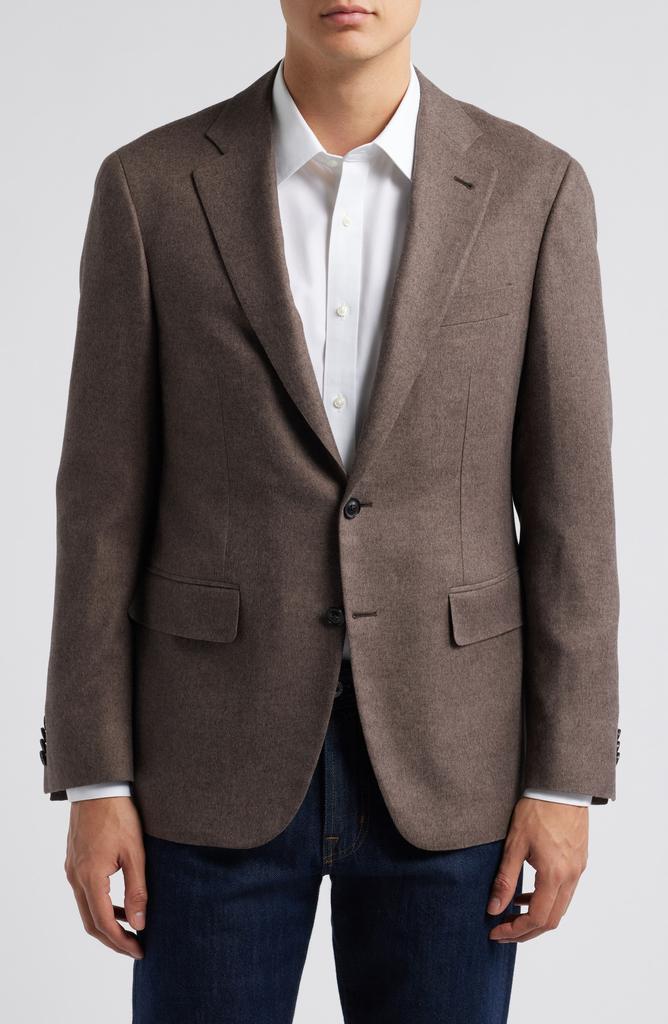 Canali Kei Trim Fit Textured Silk & Cashmere Sport Coat