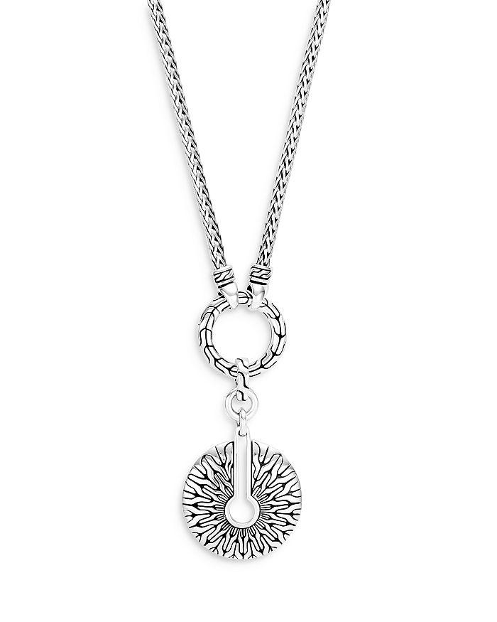 John Hardy Sterling Silver Classic Chain Disc Amulet Pendant Necklace, 18"