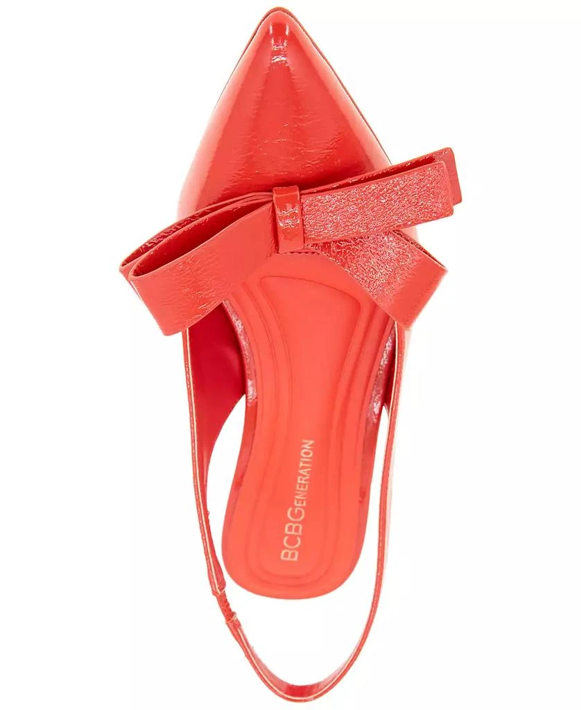 BCBG Women's Kasti Slingback Kitten-Heel Bow Pumps 7