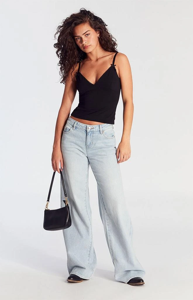 PacSun Casey Low Rise Baggy Jeans Light Indigo Wash 6