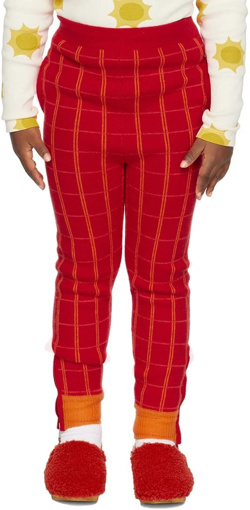 Ligne Noire Kids Red Check Lounge Pants