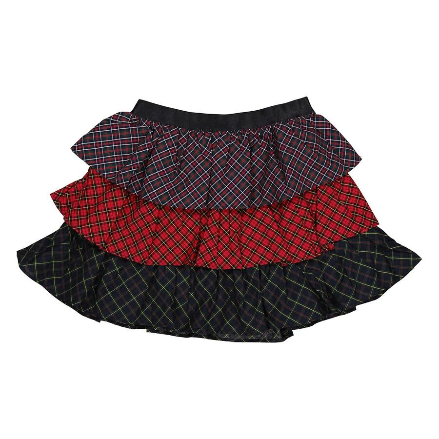 Ralph Lauren Girls Tiered Mixed Plaid Skirt