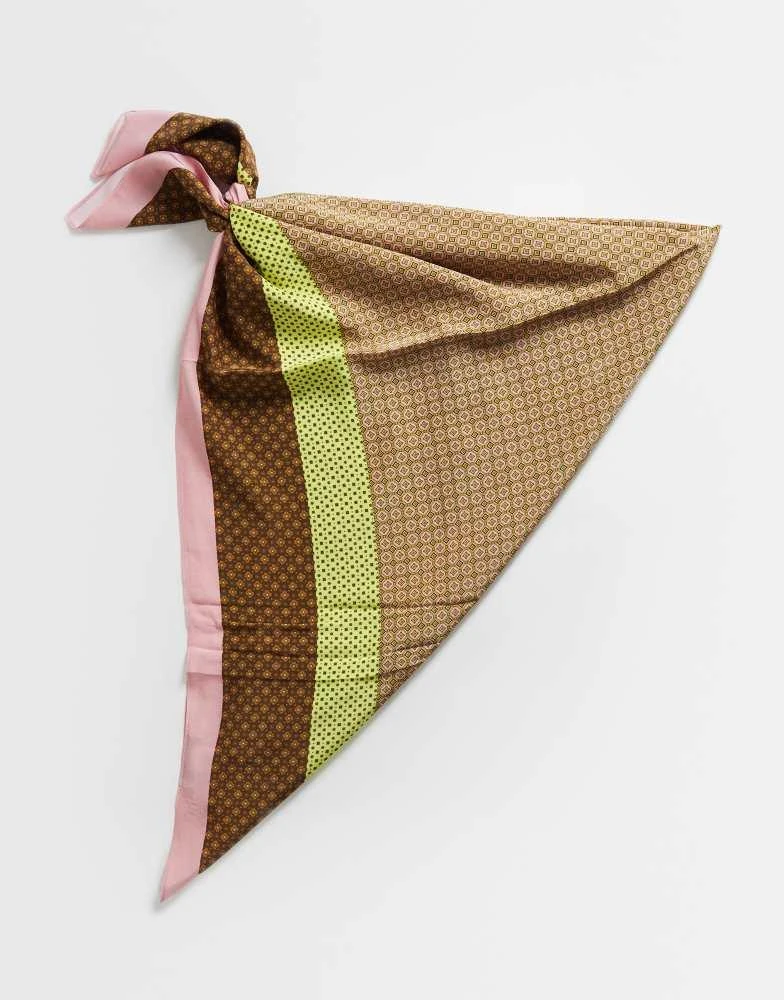 Topshop Topshop geometric print waist belt in pink