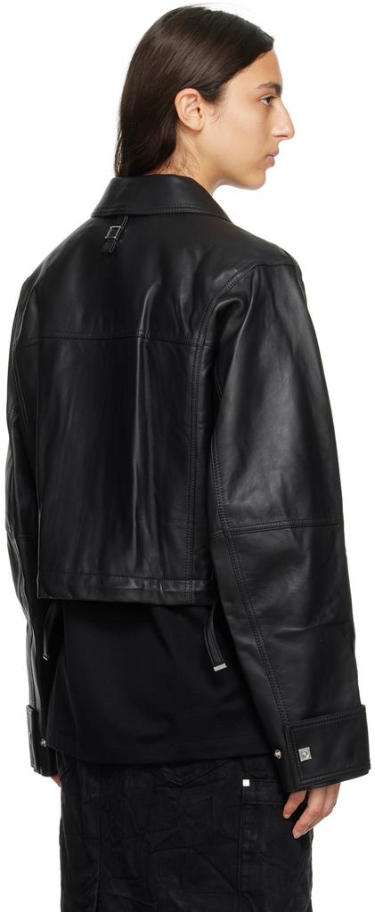 Black Cropped Leather Jacket – On Sale Now with Up to 80% Off