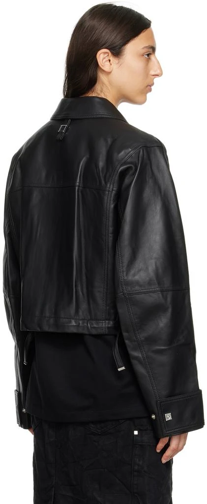 Wooyoungmi Black Cropped Leather Jacket 3