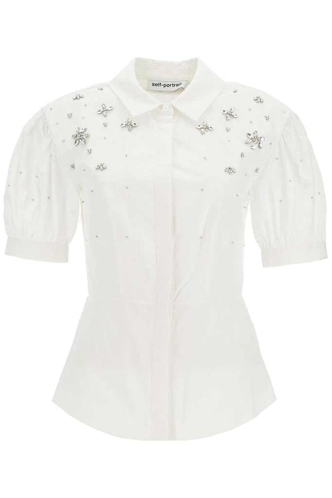 Self Portrait Self Portrait Women's Fitted Cotton Shirt With Tailo 1