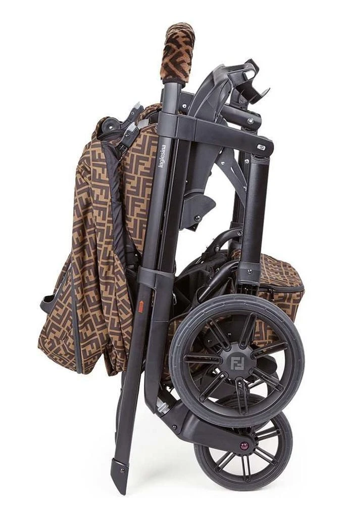 Fendi Fendi Baby FF Logo Stroller in Brown 4