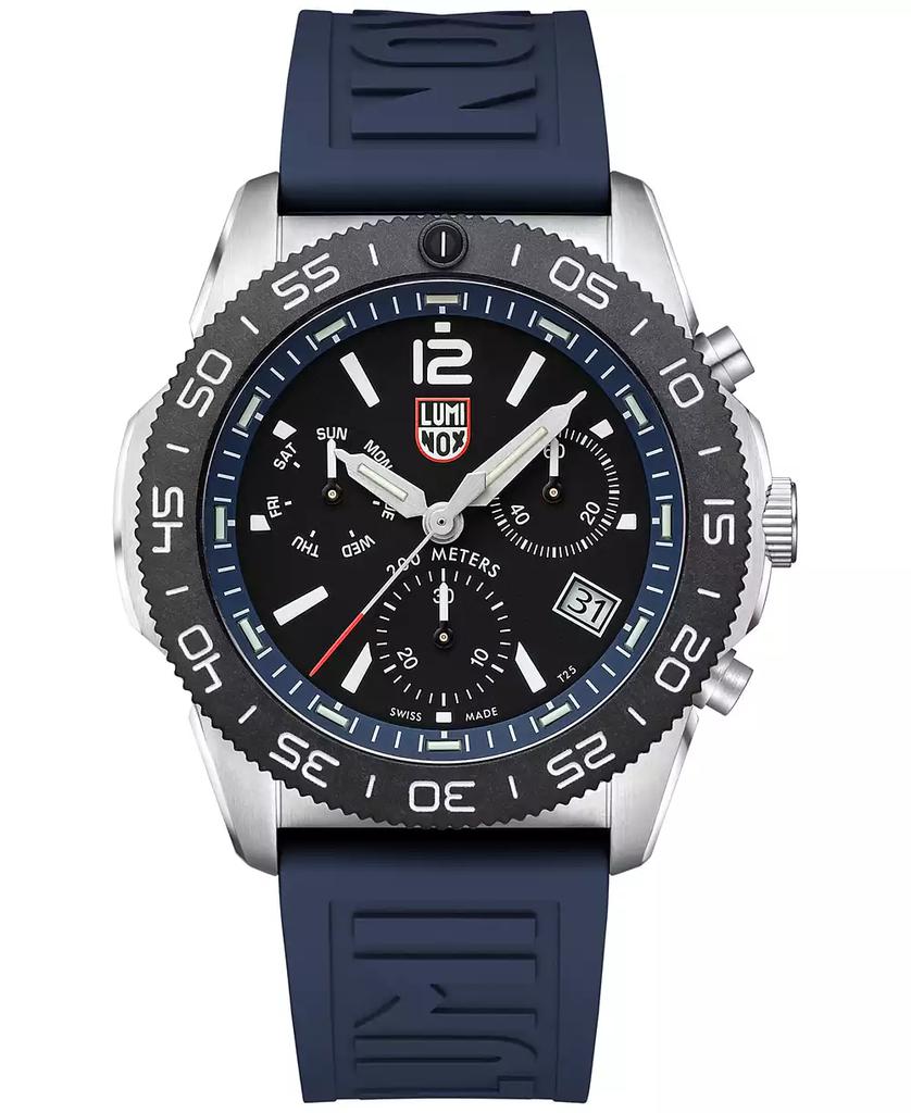 Luminox Men's Swiss Chronograph Pacific Diver Blue Rubber Strap Watch 44mm