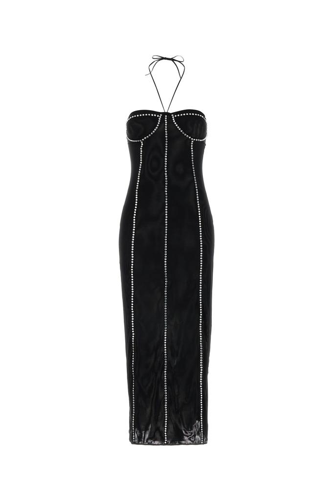 OSEREE Black stretch tulle dress