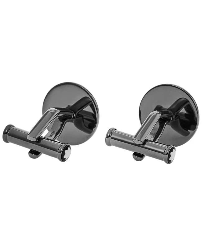 MontBlanc Montblanc Sartorial Gold-Plated Leaf Inlay Black Stainless Steel Men
s Cufflinks 112907 3