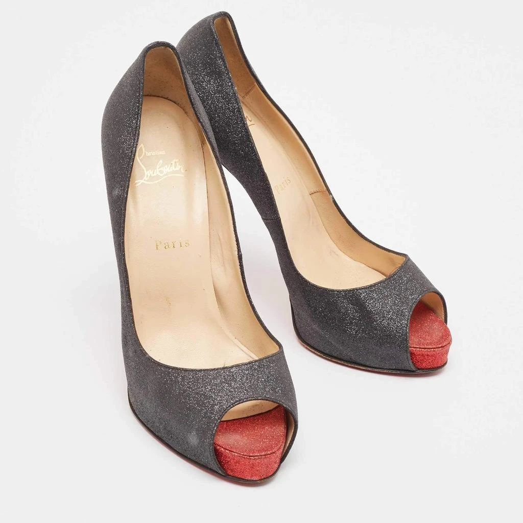 Christian Louboutin Christian Louboutin Black Glitter Very Prive Pumps Size 40 4