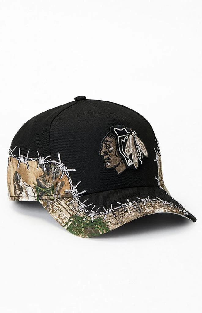 New Era Chicago Blackhawks Camo Barbwire 9FORTY Snapback Hat 1