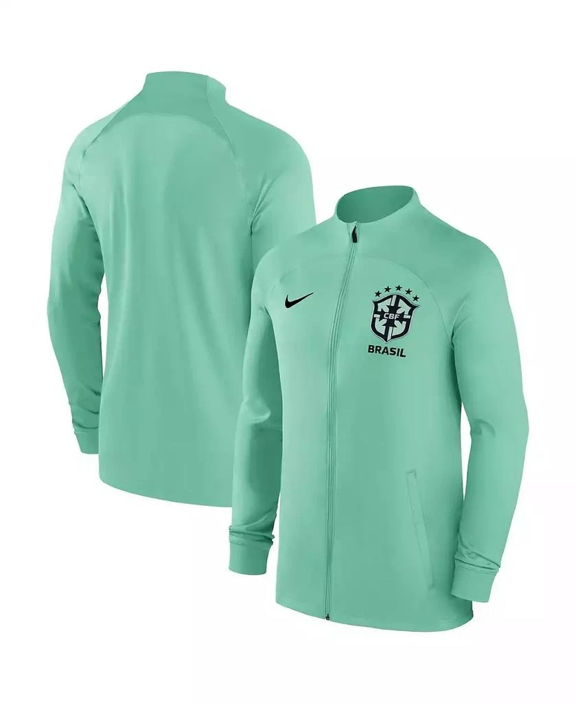 NIKE Men's Brazil National Team Green Strike Raglan Full-Zip Performance Track Jacket 1