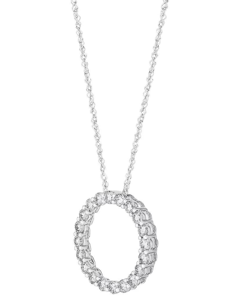 Grown With Love Lab Grown Diamond Circle Pendant Necklace (1 ct. t.w.) in 14k White or Yellow Gold, 16" + 2" extender 3