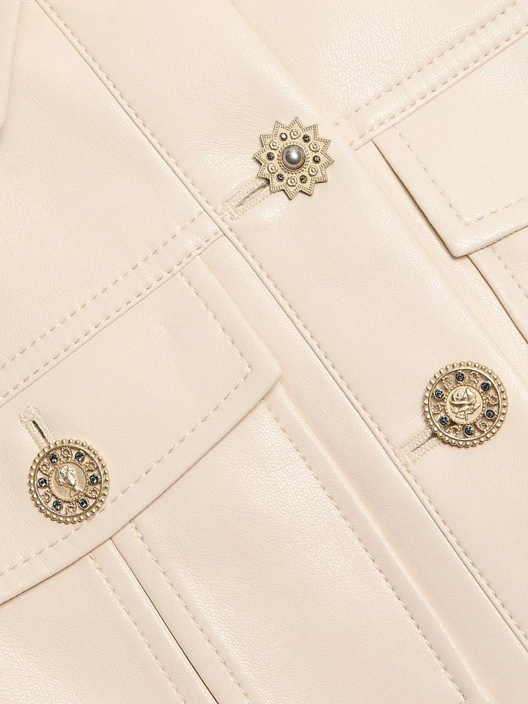 Cinq à Sept Delanie Faux-Leather Ruffle Jacket 7