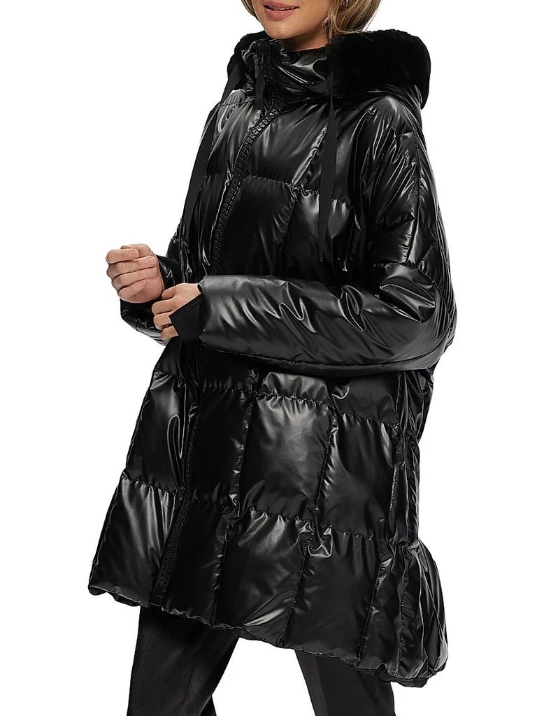 Gorski Quilted Parka with Shearling Lamb Trim 3