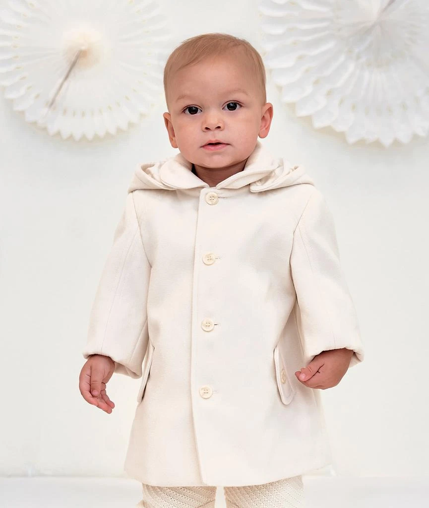 Sarah Louise Sarah Louise Boys Hooded Coat in Ivory 2