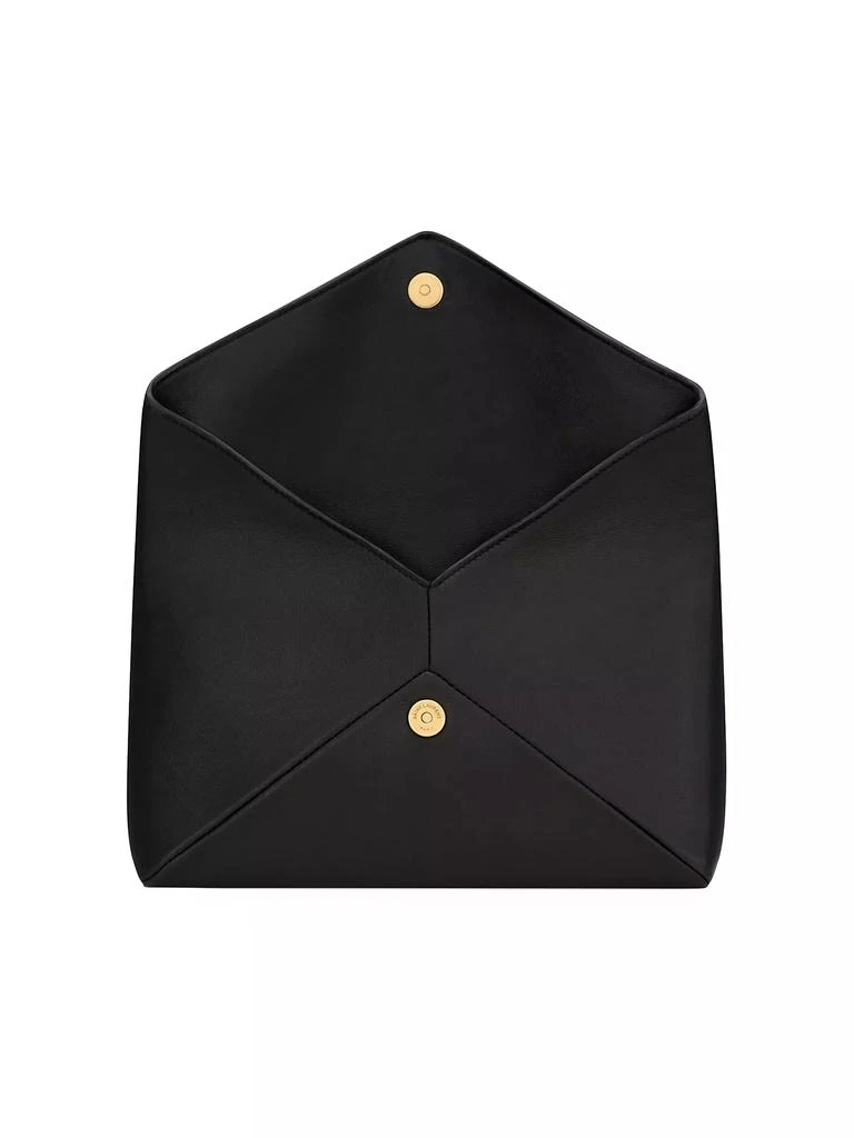 Yves Saint Laurent Cassandre Small Envelope Pouch In Lambskin 5