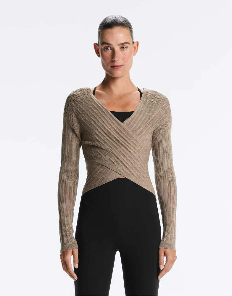 OYSHO OYSHO Fine knit rib jumper in light brown