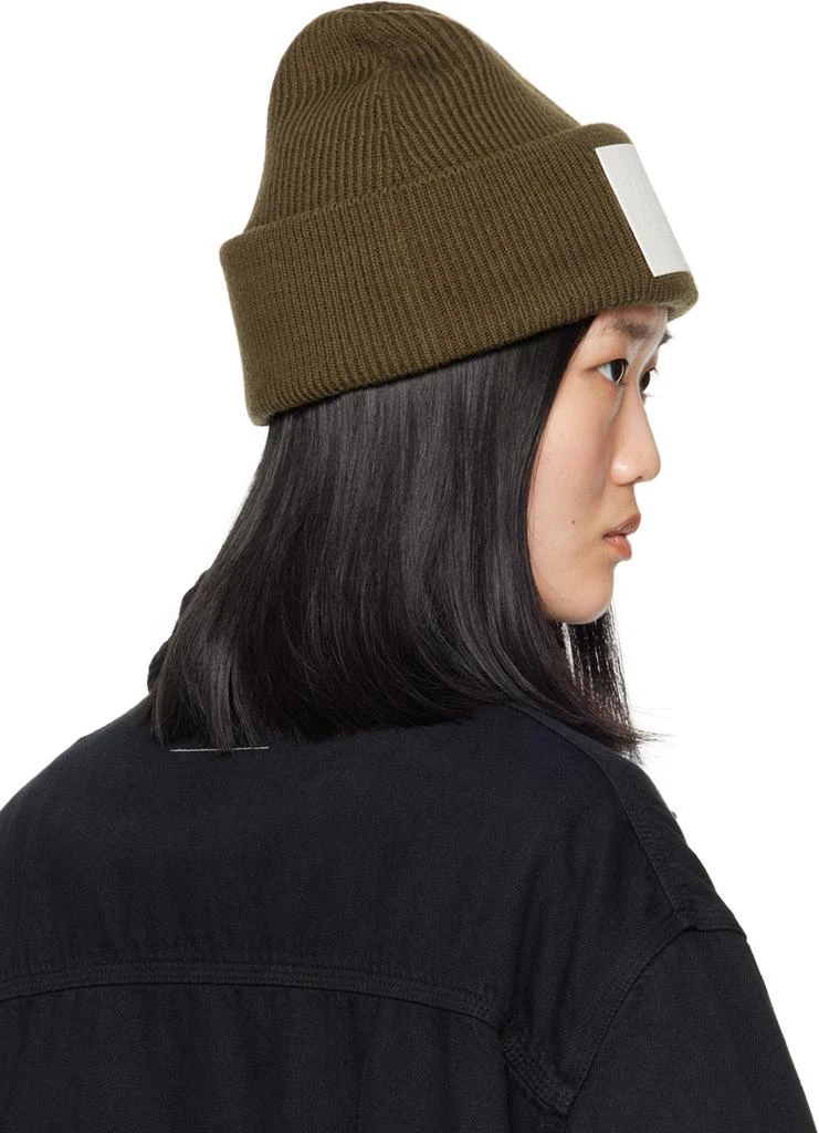 MM6 Khaki Numeric Beanie 3
