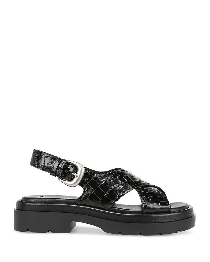 Vince Women's Helena Embossed Leather Flat Sandals 2
