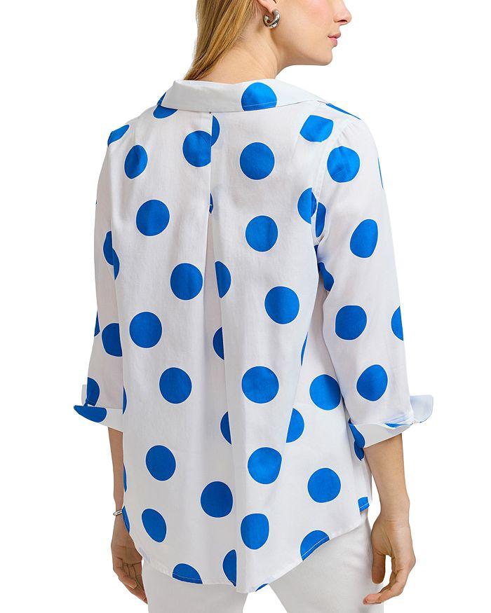 FOXCROFT Agnes 3/4 Sleeved Dot Shirt