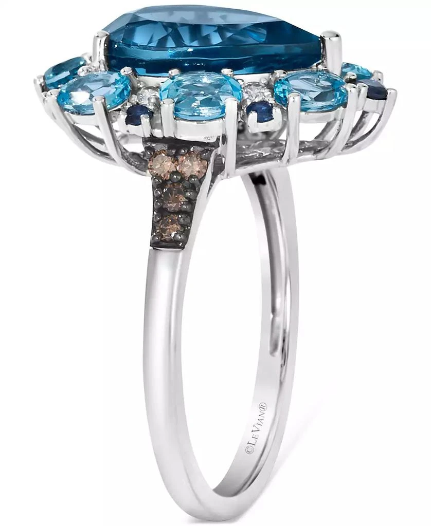 Le Vian Multi-Gemstone (4-1/2 ct. t.w.) & Diamond (1/6 ct. t.w.) Pear-Shape Ring in 14k White Gold 4