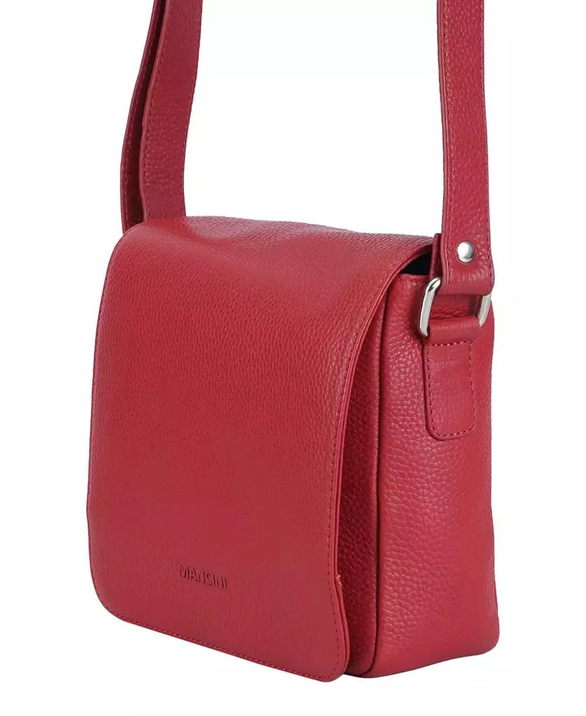 Mancini Leather Goods Pebbled Collection Page Leather Crossbody Bag 5