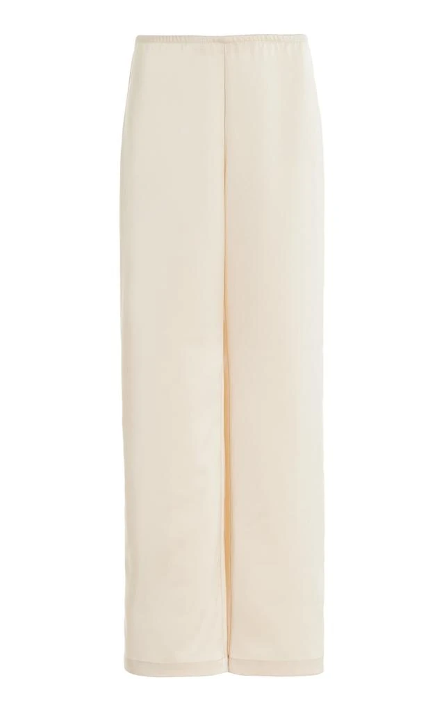 Leset Leset - Barb Satin Wide-Leg Pants - Neutral - M - Moda Operandi 1