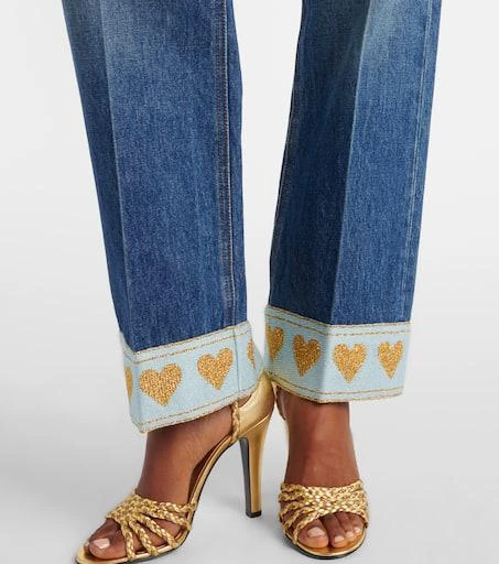 Valentino Embellished mid-rise straight jeans 5