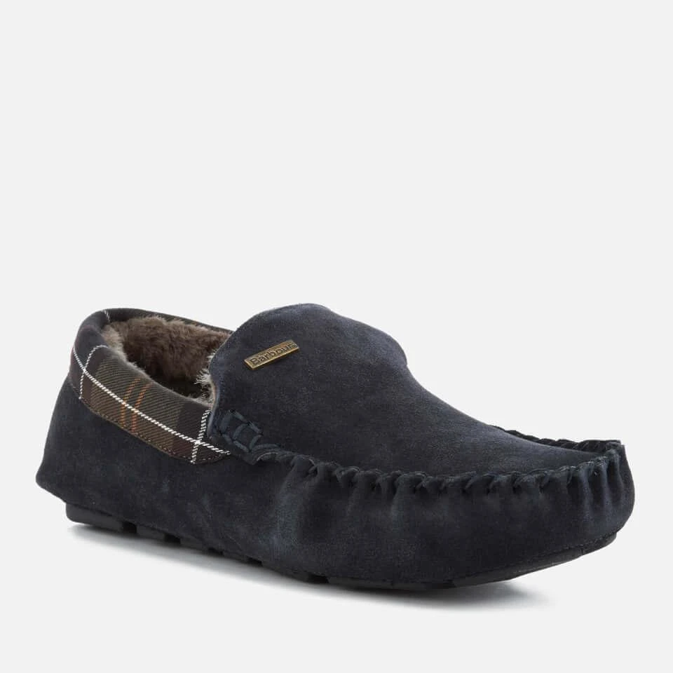Barbour BARBOUR MEN'S MONTY SUEDE MOCCASIN SLIPPERS - NAVY 6