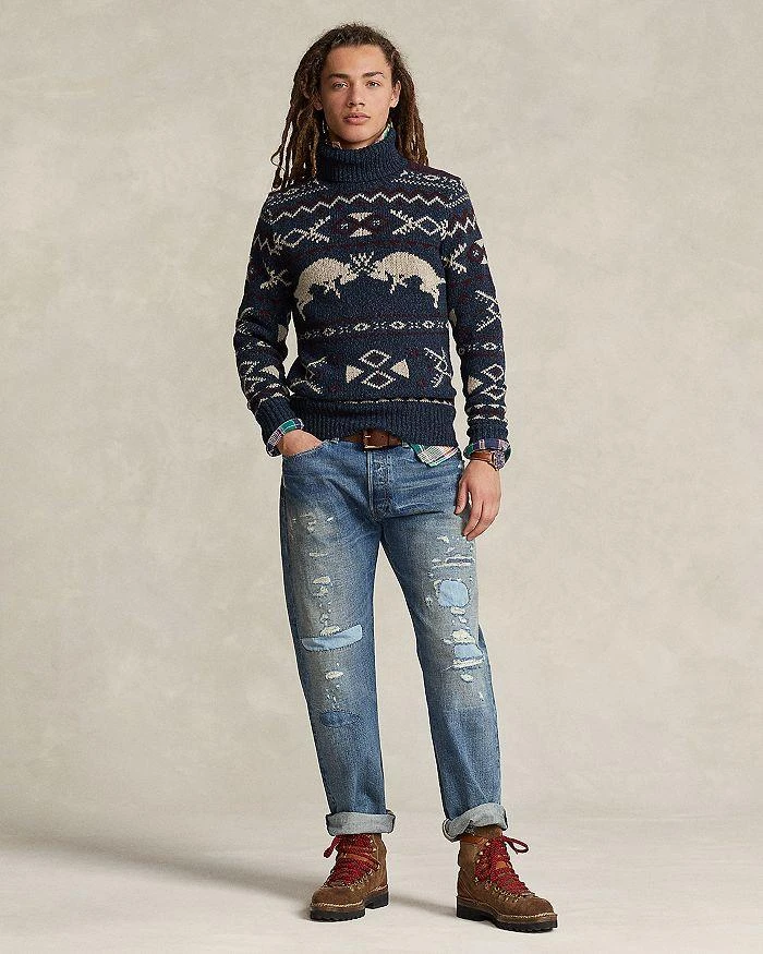 Polo Ralph Lauren Regular Fit Wool Cashmere Patterned Turtleneck Sweater 2
