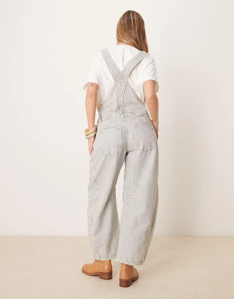Free People Free People good luck striped denim overalls in multi 4
