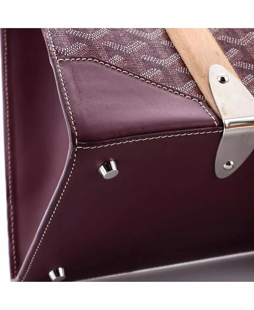 Pre-Owned Goyard MM Saigon Top Handle Bag Coated Canvas with Leather 8