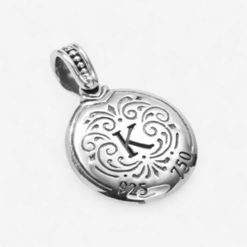 Konstantino Konstantino Dome Sterling Silver 
18k Yellow Gold Blue Spinel 
Mother of Pearl Pendant MEKJ732-628 5