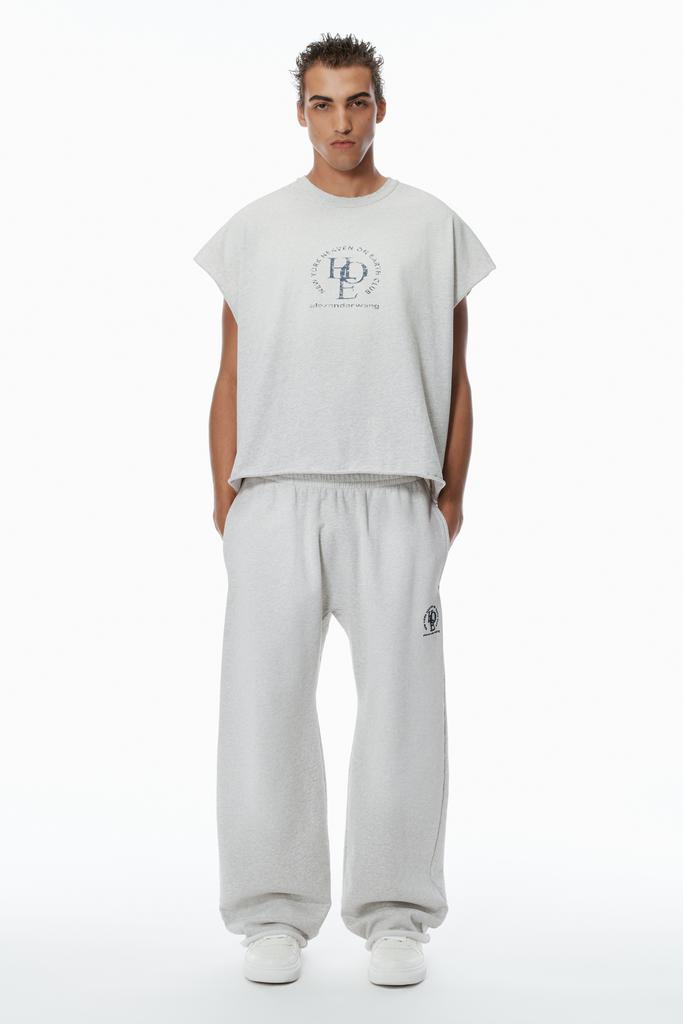 Alexander Wang Unisex Logo Oversized Cotton Terry Sweatpants