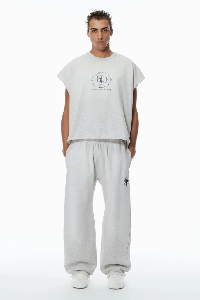 Alexander Wang Unisex Logo Oversized Cotton Terry Sweatpants 1