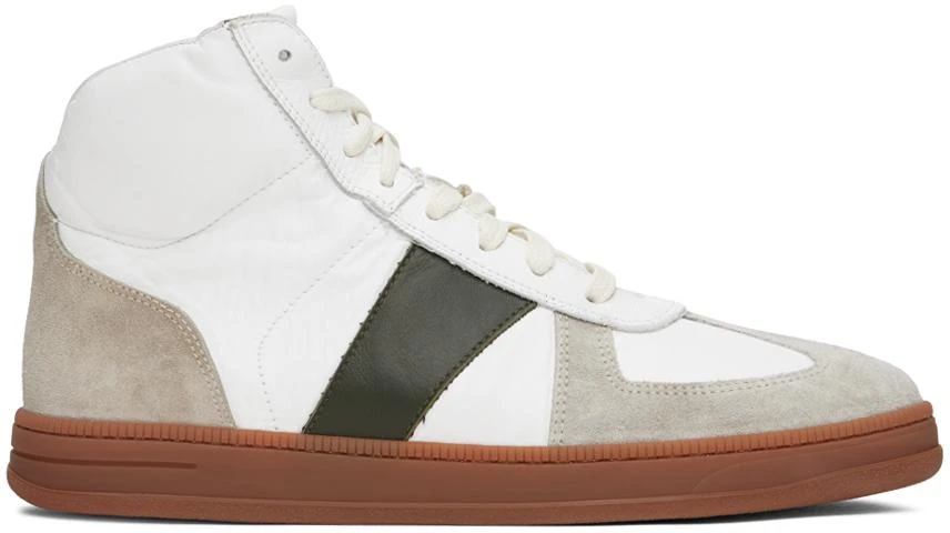 Rhude White & Gray Paneled Sneakers 1