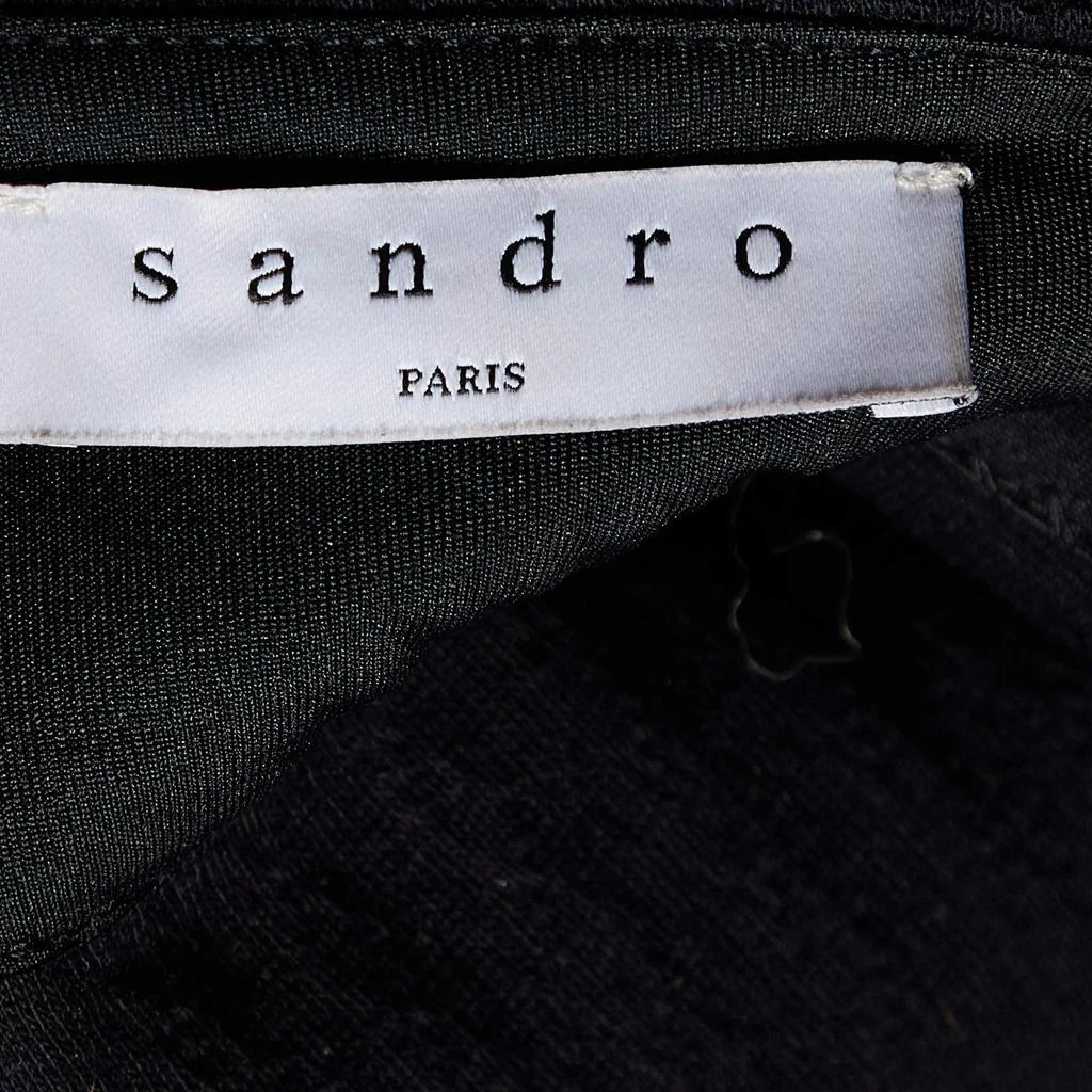 Sandro Sandro Black Cotton Lolipop Balloon Sleeve Top M 4