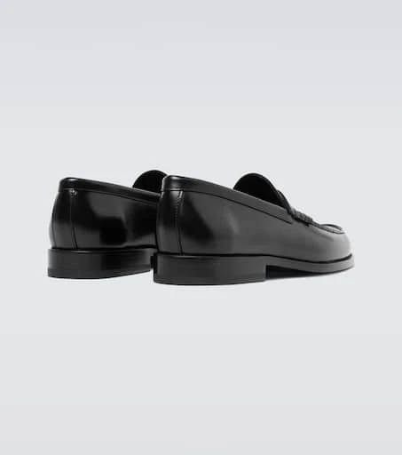 ROCHAS Leather penny loafers 5