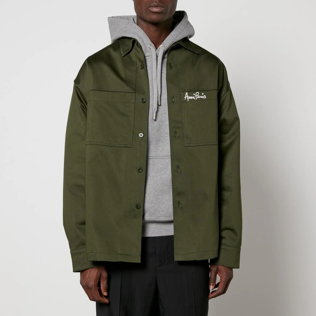 AMI Brushed Cotton-Canvas Overshirt 1