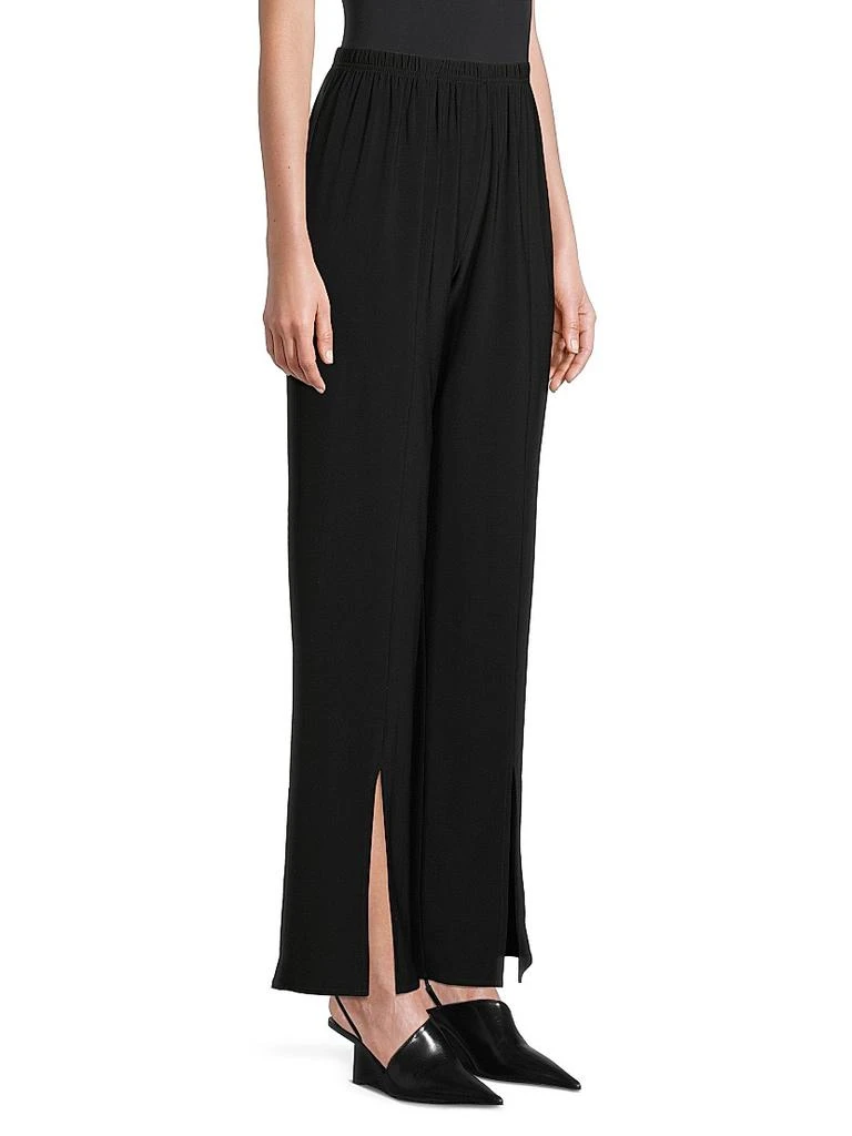 Caroline Rose Stretch-Knit Split Hem Pants 4